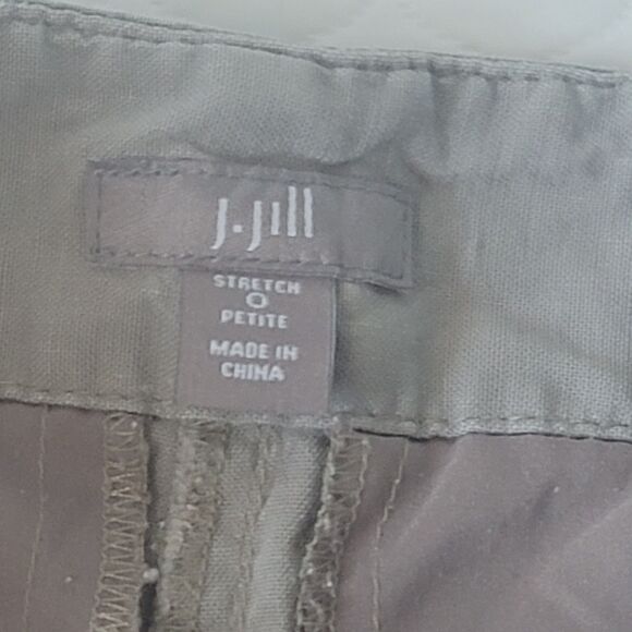 J. Jill Linen Blend Taupe Stretch Chino 11" Shorts Size 0 Petite - Picture 2 of 9